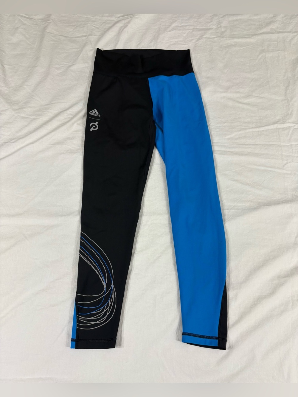 Adidas Aeroready Women Blue/Black Athletic Compression Leggings M